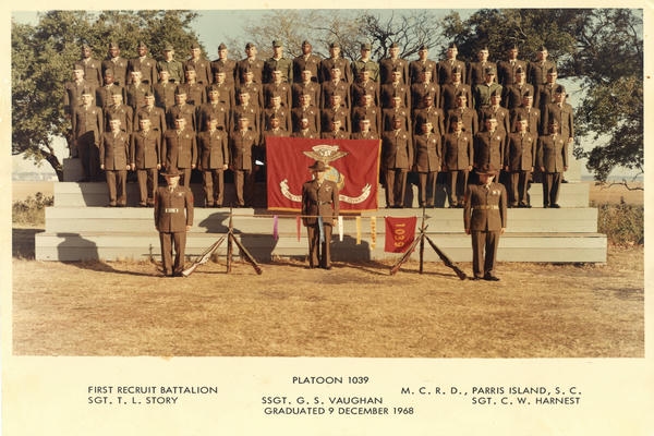 Platoon 1039, First Recruit Battalion, Marine Corps Recruit Depot Parris Island, graduated December 1968